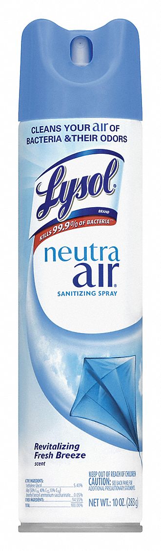 Lysol Surface and Air Deodorants, Aerosol Can, 10 oz, Liquid, Revitalizing Fresh Breeze, PK 12 - REC 76938