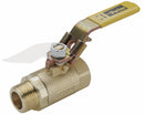Top Brand Ball Valve, Brass, Inline, 2-Piece, Pipe Size 1/4 in, Connection Type FNPT x MNPT - XVP501P-4
