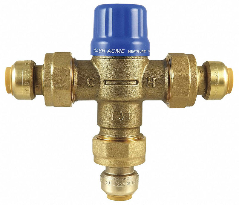 Cash Acme 3/4 in Push Fit Inlet Type Thermostatic Mixing Valve, Bronze - HG110D