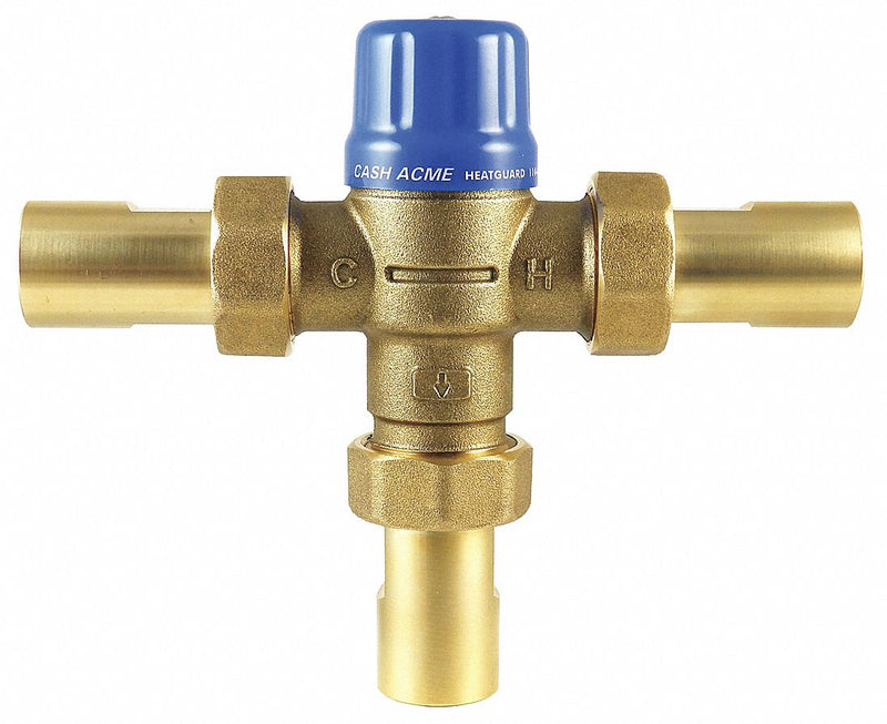 Cash Acme 3/4 in NPT Inlet Type Thermostatic Mixing Valve, Bronze - HG110D