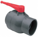 Spears Compact Ball Valve, PVC, Inline, 1-Piece, Pipe Size 6 in, Connection Type Socket x Socket - 2122-060