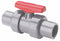Spears Ball Valve, CPVC, Inline, 3-Piece, Pipe Size 3 in, Connection Type Socket x Socket - 3632R-030C