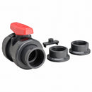 Spears Ball Valve, PVC, Inline, 3-Piece, Pipe Size 2 1/2 in, Connection Type Socket - 3622-025
