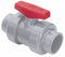 Spears Ball Valve, CPVC, Inline, 3-Piece, Pipe Size 1 in, Connection Type Socket x FNPT - 3639-010C