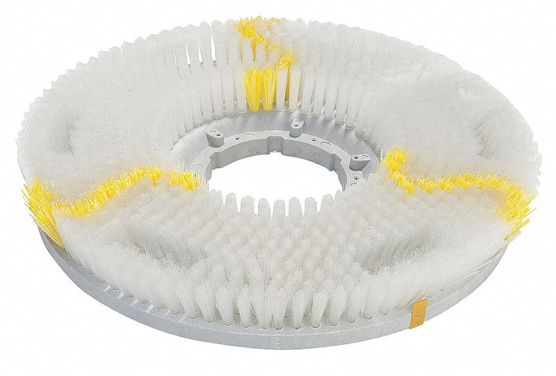 Carlisle 15 in Round Carpet Cleaning Rotary Brush for 17 in Machine Size, White - 361500HG