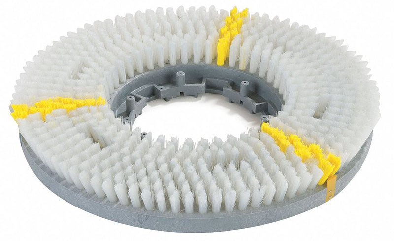 Carlisle 16 in Round Carpet Cleaning Rotary Brush for 18 in Machine Size, White - 3616VWH