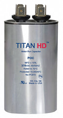 Titan Oval Motor Run Capacitor,5 Microfarad Rating,370VAC Voltage - POC5A