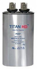 Titan Oval Motor Run Capacitor,3 Microfarad Rating,440VAC Voltage - POCF3A
