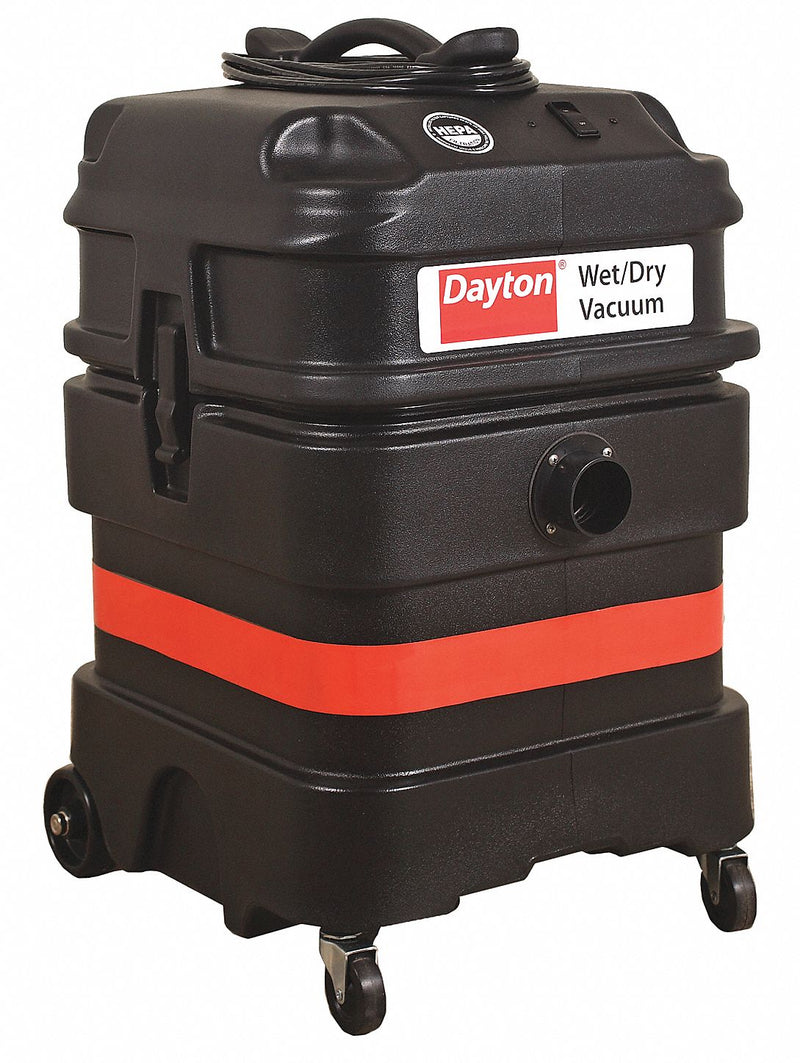 Dayton Shop Vacuum, 18 gal Tank Size, 108 cfm, 1 1/2 in Vacuum Hose Dia. - 20X609