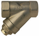 Top Brand 1 1/2 in Y Strainer, FNPT x FNPT, 50 Mesh, 4 3/4 in Length, 316 Stainless Steel - YSS-150