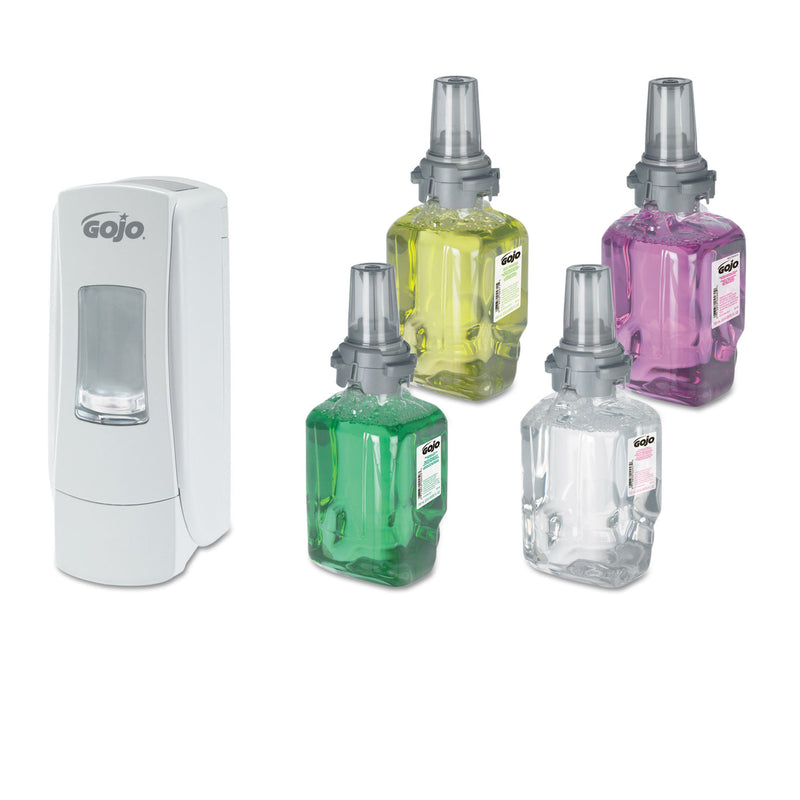 GOJO Adx-7 Dispenser, 700 Ml, 3.7" X 3.5" X 9.7", White - GOJ878006