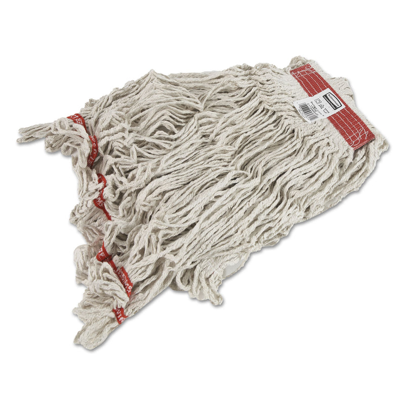 Rubbermaid Swinger Loop Wet Mop Heads, Cotton/Synthetic, White, Large, 6/Carton - RCPC113WHI