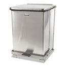 Rubbermaid Defenders Medical Step Can, Square, 7 Gal, 12" Square, 17"H, Stainless Steel - RCPST7SSRB