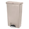 Rubbermaid Slim Jim Resin Step-On Container, Front Step Style, 18 Gal, Beige - RCP1883460