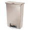 Rubbermaid Slim Jim Resin Step-On Container, Front Step Style, 24 Gal, Beige - RCP1883552