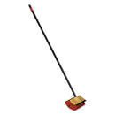 O-Cedar Bi-Level Floor Scrub Brush, Polypro Bristles, 10" Block, 54"Handle, Beige/Black - DVOCB066155