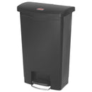 Rubbermaid Slim Jim Resin Step-On Container, Front Step Style, 13 Gal, Black - RCP1883611