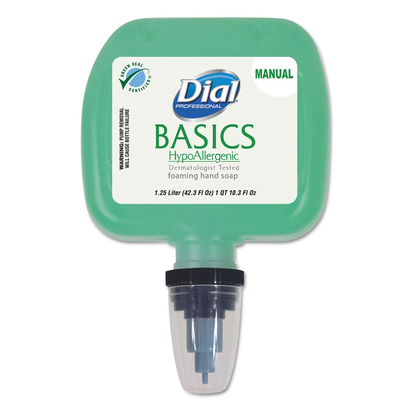 Dial Basics Foaming Hand Wash, Honeysuckle, 1.25L, Cassette Refill, 3/Carton - DIA05052