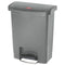 Rubbermaid Slim Jim Resin Step-On Container, Front Step Style, 8 Gal, Gray - RCP1883600