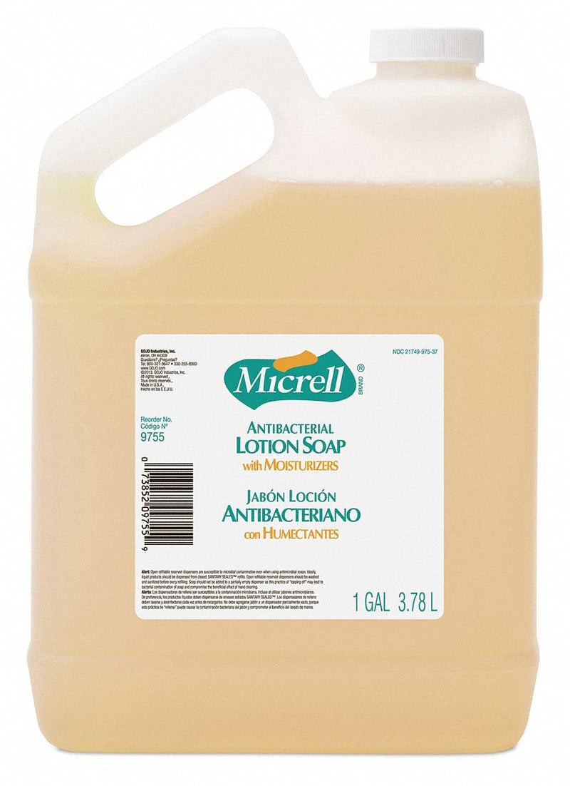 Micrell Citrus, Liquid, Hand Soap, 1 gal, Jug, None, PK 4 - 9755-04