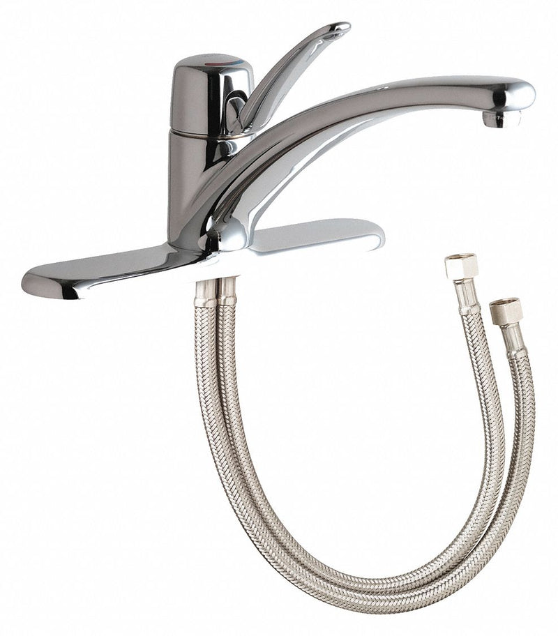 Chicago Faucets Chrome, Low Arc, Kitchen Sink Faucet, Manual Faucet Activation, 2.20 gpm - 2300-8ABCP