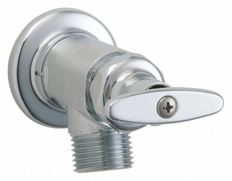 Chicago Faucets Straight Inside Sill Faucet, Blade Faucet Handle Type, 7.00 gpm, Chrome - 293-RCF