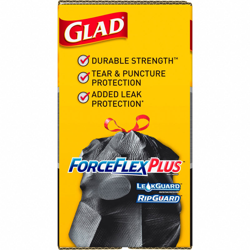 Glad Trash Bag, 30 gal., LLDPE, Coreless Roll, Black, PK 70 - 70358
