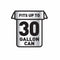 Glad Trash Bag, 30 gal., LLDPE, Coreless Roll, Black, PK 70 - 70358