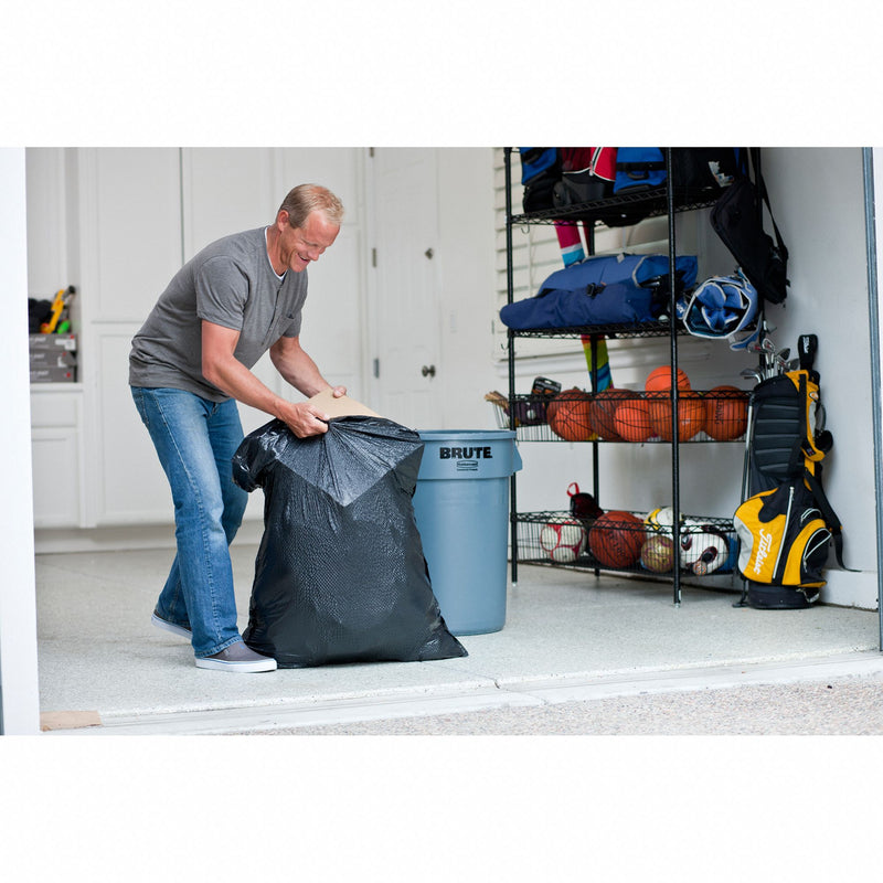Glad Trash Bag, 30 gal., LLDPE, Coreless Roll, Black, PK 70 - 70358