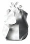 Glad Trash Bag, 8 gal., LLDPE, Coreless Roll, White, PK 26 - 70403