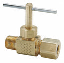 Parker Needle Valve, 1/4 In., Compressn-Male Pipe - NV106C-4-4