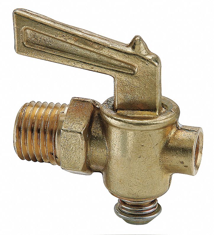 Parker Threaded Drain Cock Shutoff Valve, 1/4 in Pipe Size - DC601-4