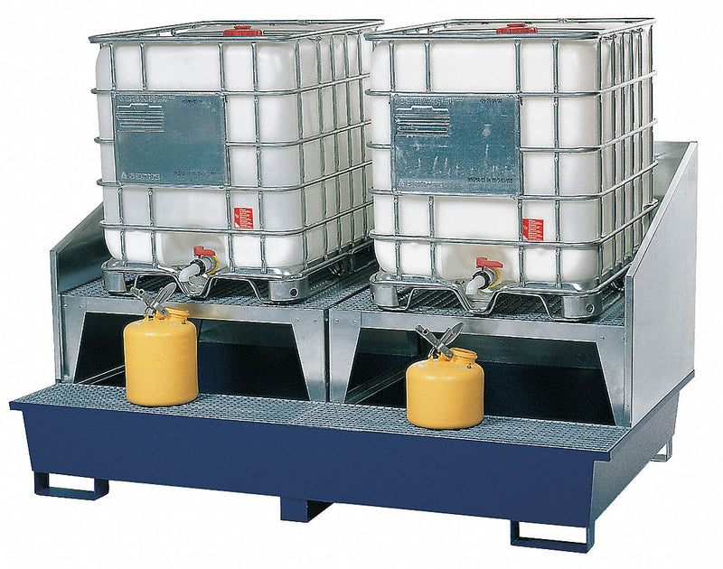 Denios IBC Containment Unit, Uncovered, 385 gal Spill Capacity, 10,000 lb - K17-8005