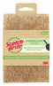 Scotch-Brite 6 in x 4 in Natural Fiber Scouring Pad, Brown, 3PK - 97223-3-12