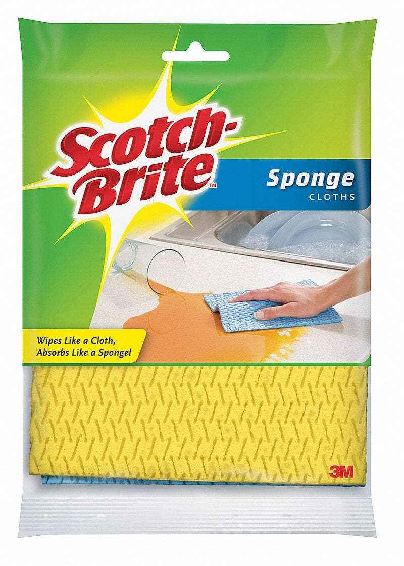 Scotch-Brite 7.8" x 6.8" Cellulose Sponge, Varies, 2PK - 9055