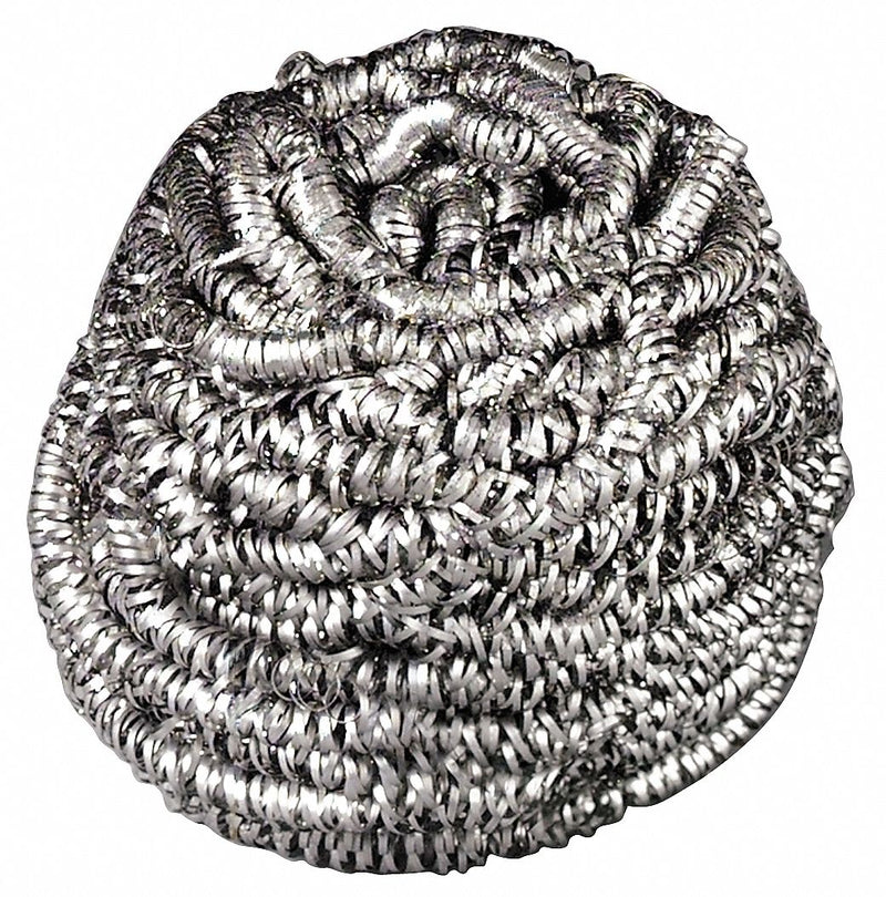 Scotch-Brite 3-3/4" x 3-3/4" Stainless Steel Scrubber, Silver, 1EA - 84