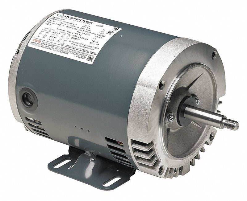 Marathon Motors 1/3 HP Jet Pump Motor, 3-Phase, 3450 Nameplate RPM, 230/460 Voltage, 56J Frame - 056T34D5368