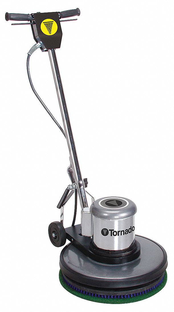 Tornado Floor Scrubber, Single Speed, 20 in Machine Size, 175 RPM Brush Speed, 115V AC @ 60 Hz - 97595