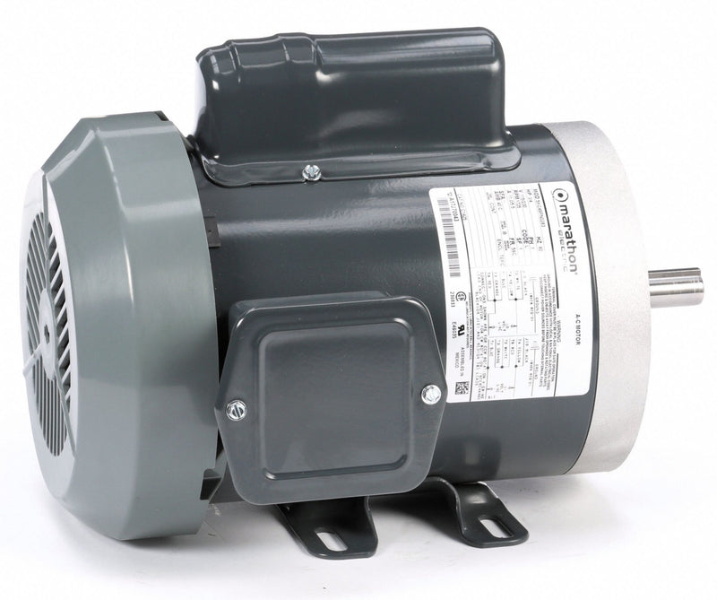 Marathon Motors 3/4 HP, General Purpose Motor, Capacitor-Start, 1725 Nameplate RPM, 115/230 Voltage, 56C Frame - 5KC49PN0283