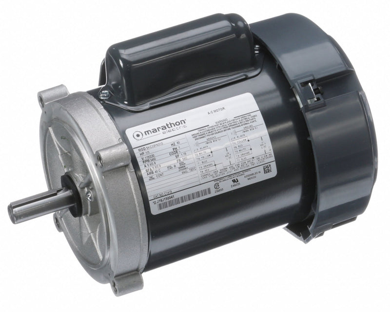 Marathon Motors 1/3 HP, General Purpose Motor, Capacitor-Start, 3450 Nameplate RPM, 115/230 Voltage, 56C Frame - 5KC33FN31