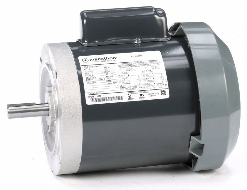 Marathon Motors 1/2 HP, General Purpose Motor, Capacitor-Start, 1725 Nameplate RPM, 115/230 Voltage, 56C Frame - 5KC42GN0018