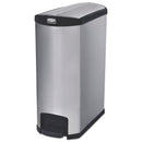Rubbermaid Slim Jim Stainless Steel Step-On Container, End Step Style, 24 Gal, Black - RCP1902000