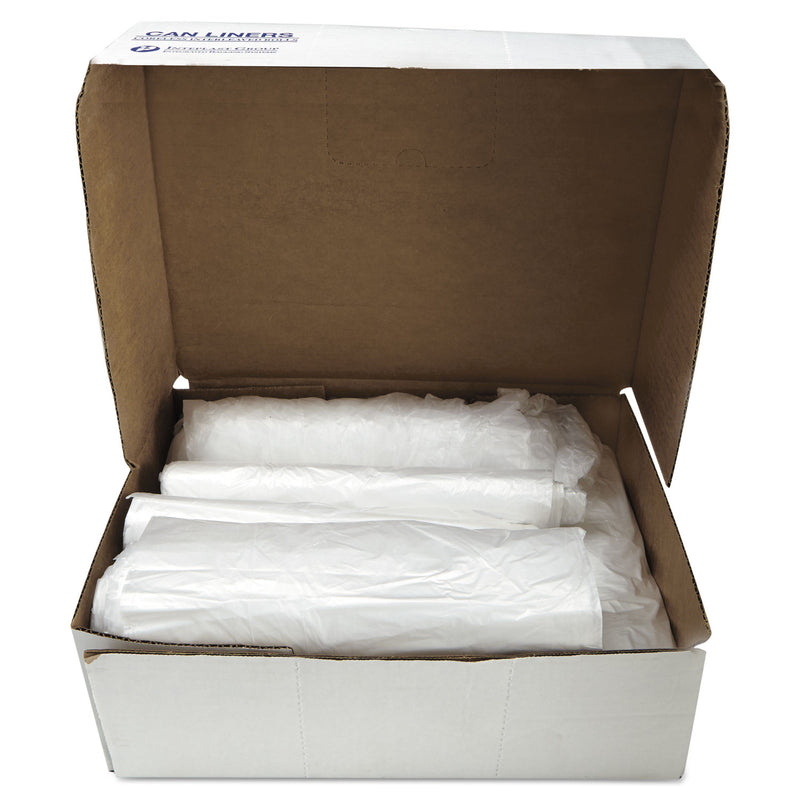 Inteplast High-Density Commercial Can Liners, 60 Gal, 16 Microns, 43" X 48", Natural, 200/Carton - IBSS434816N
