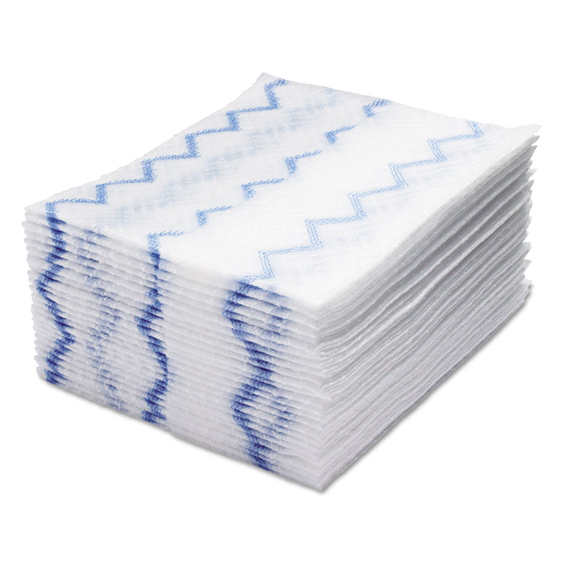 Rubbermaid Hygen Disposable Microfiber Cleaning Cloths, White/Blue, 10 X 8, 640/Pack - RCP1928023