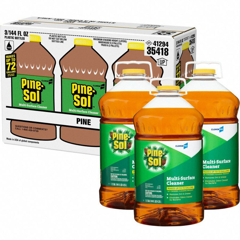 Pine-Sol Disinfectant Cleaner, 144 oz. Cleaner Container Size, Bottle Cleaner Container Type - 35418