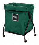 Royal Basket 1-Compartment X-Frame Laundry Cart, 150 lb. Capacity, 26" L X 21" W X 35-1/2" H - G08-EEX-XFA-3ONN