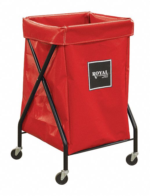 Royal Basket 1-Compartment X-Frame Laundry Cart, 150 lb. Capacity, 22" L X 20" W X 35-1/2" H - G06-RRX-XFA-3ONN