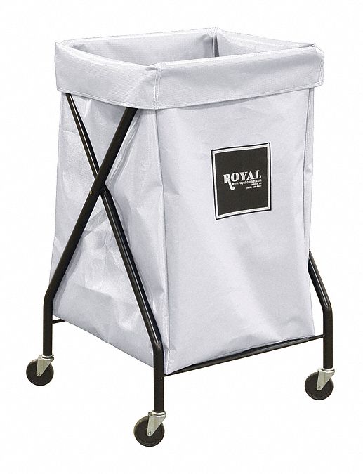 Royal Basket 1-Compartment X-Frame Laundry Cart, 150 lb. Capacity, 22" L X 20" W X 35-1/2" H - G06-WWX-XFA-3ONN