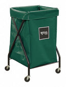 Royal Basket 1-Compartment X-Frame Laundry Cart, 150 lb. Capacity, 22" L X 20" W X 35-1/2" H - G06-EEX-XFA-3ONN