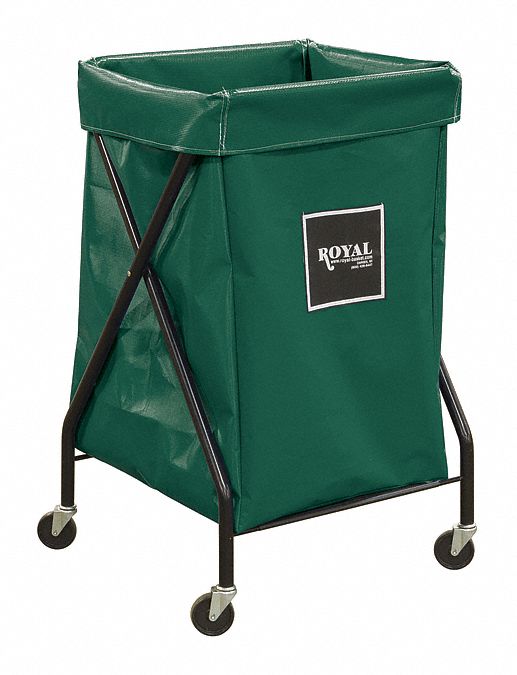Royal Basket 1-Compartment X-Frame Laundry Cart, 150 lb. Capacity, 22" L X 20" W X 35-1/2" H - G06-EEX-XFA-3ONN